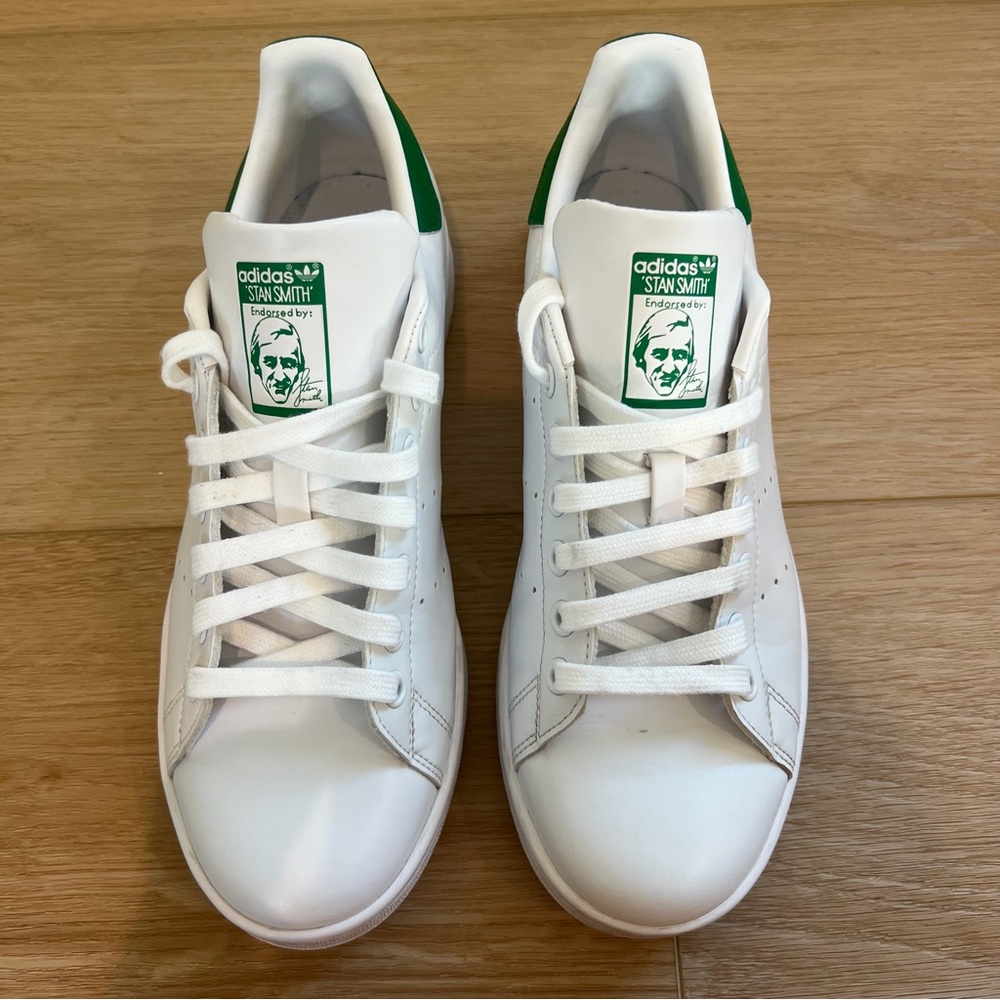 adidas Stan Smith White Leather Classic Shoes Size M8.5 W9.5 - Picture 4 of 6